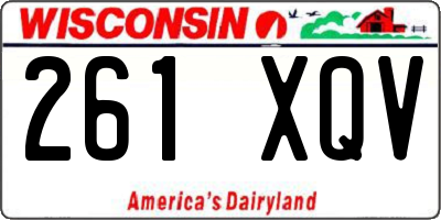 WI license plate 261XQV