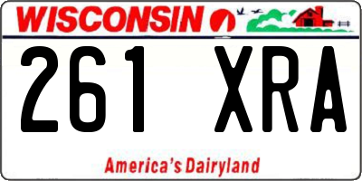 WI license plate 261XRA