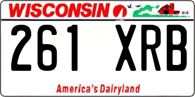 WI license plate 261XRB