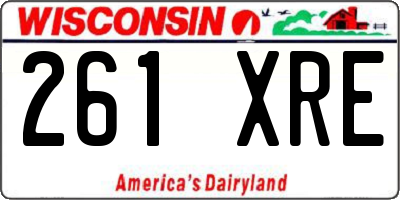 WI license plate 261XRE