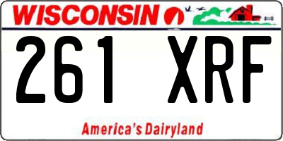 WI license plate 261XRF