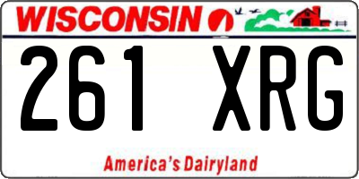 WI license plate 261XRG