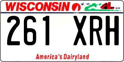 WI license plate 261XRH