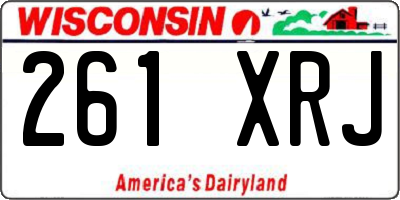 WI license plate 261XRJ