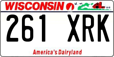 WI license plate 261XRK