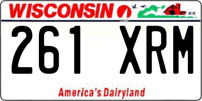 WI license plate 261XRM