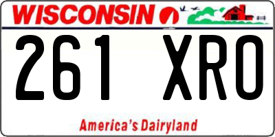 WI license plate 261XRO