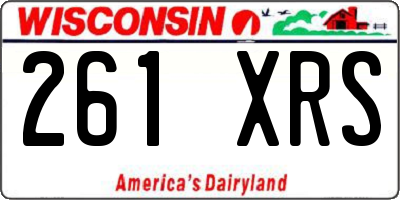 WI license plate 261XRS
