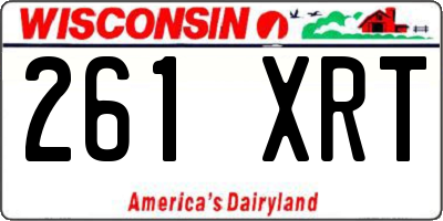 WI license plate 261XRT