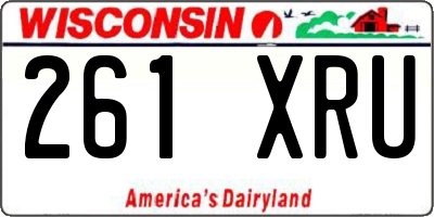 WI license plate 261XRU