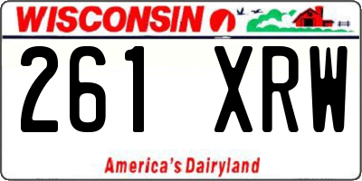 WI license plate 261XRW