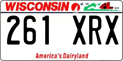 WI license plate 261XRX