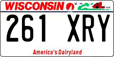 WI license plate 261XRY