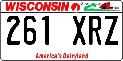 WI license plate 261XRZ