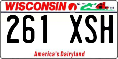 WI license plate 261XSH