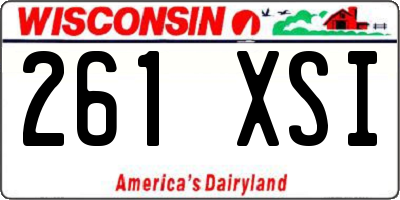 WI license plate 261XSI