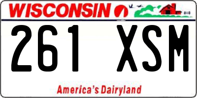 WI license plate 261XSM