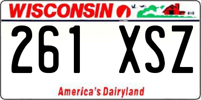 WI license plate 261XSZ