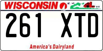 WI license plate 261XTD