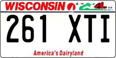 WI license plate 261XTI