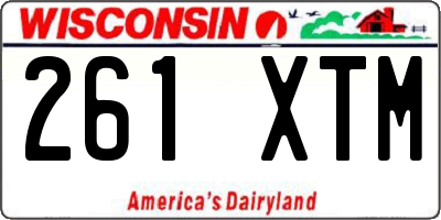 WI license plate 261XTM