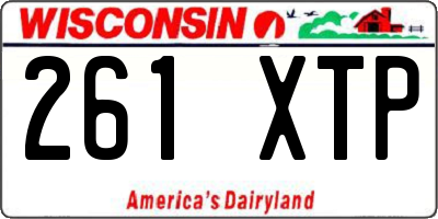 WI license plate 261XTP