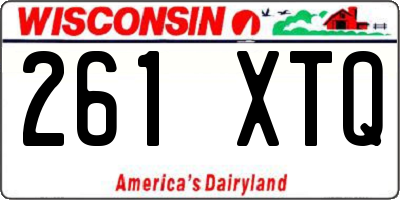 WI license plate 261XTQ