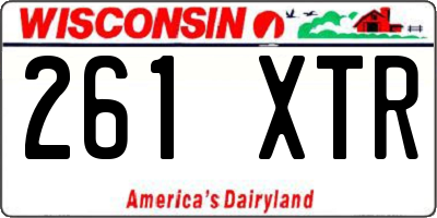 WI license plate 261XTR