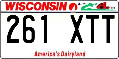WI license plate 261XTT