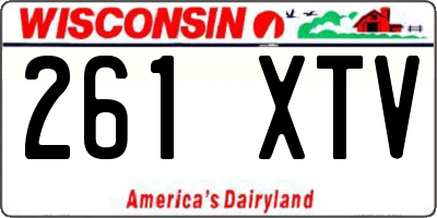 WI license plate 261XTV