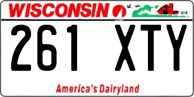 WI license plate 261XTY