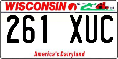 WI license plate 261XUC