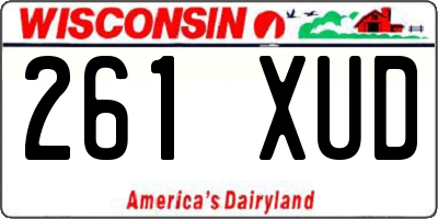WI license plate 261XUD
