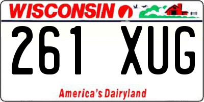 WI license plate 261XUG