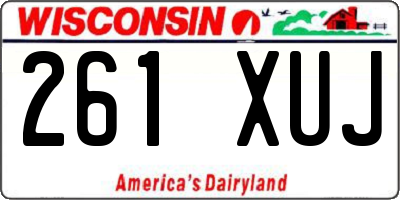 WI license plate 261XUJ
