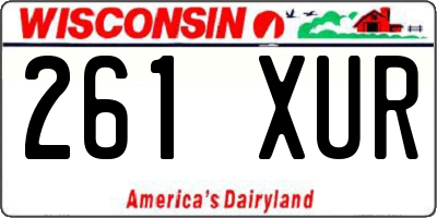WI license plate 261XUR