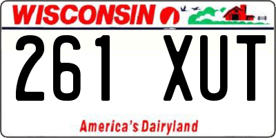 WI license plate 261XUT