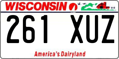 WI license plate 261XUZ