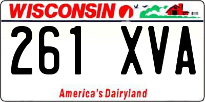 WI license plate 261XVA
