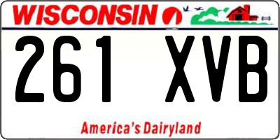 WI license plate 261XVB