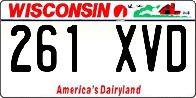 WI license plate 261XVD