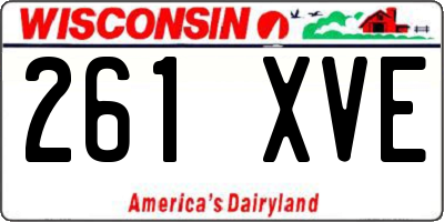 WI license plate 261XVE
