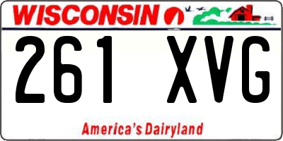 WI license plate 261XVG
