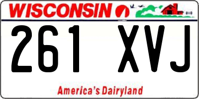 WI license plate 261XVJ