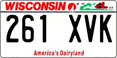 WI license plate 261XVK