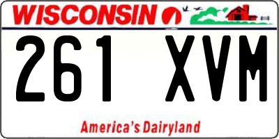 WI license plate 261XVM