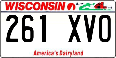 WI license plate 261XVO