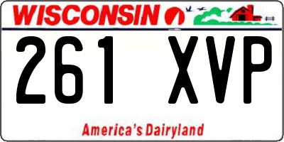 WI license plate 261XVP