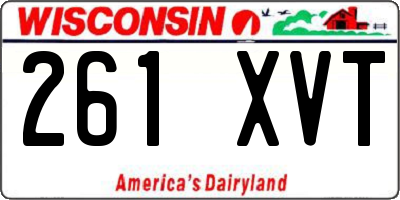 WI license plate 261XVT