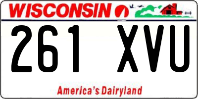 WI license plate 261XVU